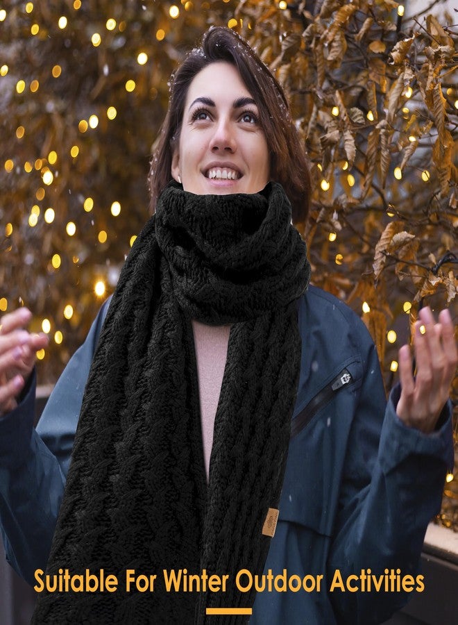 PAGE ONE Women's Ribbed Knit Scarf Winter Warm Long Big Wrap Cashmere Wool Thick Large Chunky Scarf for Women - Image 5